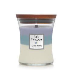 נר ריחני - Woodwick Candle Trilogy Calming Retreat 275G