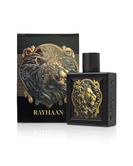 rayhaan-lion-perfume-bottle-beside-box-against-white-background